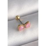 MCM Group 316L Çelik Gold Pembe Fiyonk Tragus Piercing