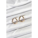 MCM Group 316L Çelik Gold Renk 12 mm Halka Kadın Küpe - Lisinya