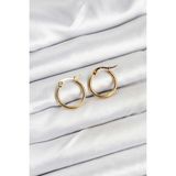 MCM Group 316L Çelik Gold Renk 15 mm Halka Kadın Küpe - Lisinya