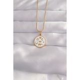 MCM Group 316L Çelik Gold Renk Beyaz Mineli Karışık Figürlü Tarot Kolye - Lisinya