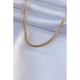 MCM Group 316L Çelik Gold Renk Burgu Model 45 cm Kadın Kolye - Lisinya