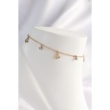 MCM Group 316L Çelik Gold Renk Zirkon Taşlı Minimal Çapa Tasarımlı Halhal - Lisinya