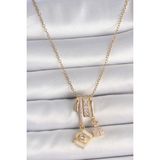 MCM Group 316L Çelik Gold Renk Zirkon Taşlı Sallantı Fotoğraf Makinası Figür Charm Kadın Kolye - Lisinya