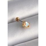 MCM Group 316L Çelik Gold Zirkon Taşlı Kalp Tragus Piercing