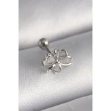 MCM Group 316L Çelik Gümüş Renk Zirkon Taş Detay Kurdele Tragus Piercing