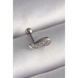 MCM Group 316L Çelik Gümüş Renk Zirkon Taşlı Kanat Tragus Piercing