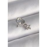MCM Group 316L Çelik Gümüş Renk Zirkon Taşlı Kelebek Sallantı Detay Tragus Piercing