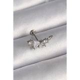MCM Group 316L Çelik Gümüş Renk Zirkon Taşlı Tragus Piercing