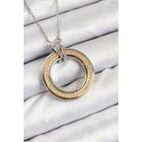 MCM Group 316L Çelik Zirkon Taşlı Dönen Daire Model Gold ve Gümüş Renk Kadın Kolye - Lisinya