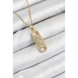 MCM Group 316L Çelik Zirkon Taşlı Messika Model Gold Renk Kadın Kolye - Lisinya