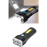 MCM Group 4 Fonksiyonlu Cob LED El Feneri USB Şarjlı Su Geçirmez Lamba Yürüyüş Seyahat Acil Durum Işığı