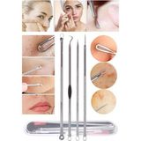 MCM Group 4 Lü Kutulu Paslanmaz Komedon Akne - Siyah Nokta Temizleyici Set