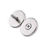 MCM Group 50 Adet 25X10/5X5,5 mm Neodyum Mıknatıs Havşa Delikli Magnet Vida Atılabilir N35 Nikel Paslanmaz ( Lisinya )