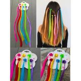 MCM Group 6 Lı Mandal Tokalı Rainbow Renkli Saç Tüyü Takma Postiş Saç Mandal