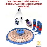 MCM Group 80 Yumurta Kapasiteli Tam Otomatik Çiftlik Kuluçka Makinesi Kablosuz Ampul Kamera Hediyeli Mz-80 ( Lisinya )