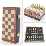 MCM Group Ahşap Kutulu Metal Taşlı Hazneli Satranç Takımı ALK4226 - Lisinya