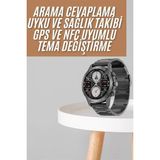 MCM Group Akıllı Saat Çelik Kordon Çağrı Cevaplama Amoled Ekran Titreşimli Uyku ve Sağlık Takibi