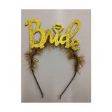 MCM Group Altın Renk Bekarlığa Veda Italik Yazı Alyanslı Bride Taç
