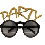 MCM Group Altın Simli Party Yazılı Parti Gözlüğü Show 15X7 cm - Lisinya
