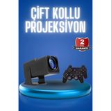 MCM Group Android Projeksiyon Siyah Taşınabilir Sinema Projektörü 4K 1080P Ev Sineması Bluetooth