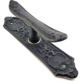 MCM Group Antika Tarz Dekoratif Pirinç Çiçekli Pencere Kolu - 165X38 Mm, Oksit ( Lisinya )