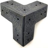 MCM Group Antika Tarz Dekoratif Pirinç Köşe Gönye - 68X68 Mm, Oksit - Lisinya
