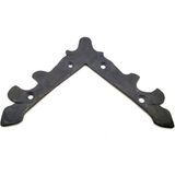 MCM Group Antika Tarz Dekoratif Pirinç Lale Köşe Gönye - Üst, 133X133 Mm, Oksit - Lisinya