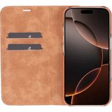 MCM Group Apple iPhone 16 Pro Uyumlu, Hakiki Deri, El Yapımı, Cüzdanlı Kılıf, Gölgeli Taba