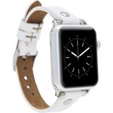 MCM Group Apple Watch Uyumlu Deri Kordon 38-40-41MM St F3 Beyaz