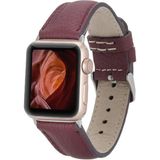 MCM Group Apple Watch Uyumlu Deri Kordon 42-44-45MM Fl6 Bordo