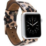 MCM Group Apple Watch Uyumlu Deri Kordon 42-44-45MM Leopar Ne