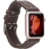 MCM Group Apple Watch Uyumlu Deri Kordon 42-44-45MM Nm3-As3 Kahve