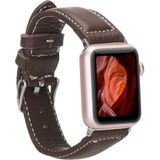 MCM Group Apple Watch Uyumlu Deri Kordon 42-44-45MM Nm4-As4 Kahve