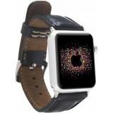 MCM Group Apple Watch Uyumlu Deri Kordon 42-44-45MM Rst1 Siyah