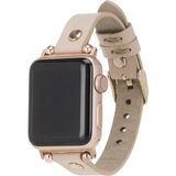 MCM Group Apple Watch Uyumlu Deri Kordon 42-44-45MM Rt Erc3 Bej