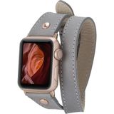 MCM Group Apple Watch Uyumlu Deri Kordon 42-44-45MM Slim Dt Rgrst9