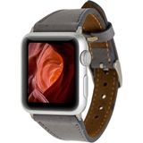 MCM Group Apple Watch Uyumlu Deri Kordon 42-44-45MM Slim Rst9 Gri