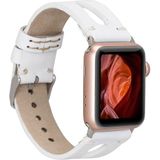 MCM Group Apple Watch Uyumlu Deri Kordon Ba2 42-44-45MM F3 Beyaz