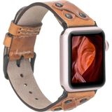 MCM Group Apple Watch Uyumlu Deri Kordon Cross 42-44-45MM Bt V18