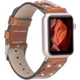 MCM Group Apple Watch Uyumlu Deri Kordon Cross 42-44-45MM St RST2E