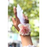 MCM Group Bride To Be Nedime Gelin Bilekliği Tüy ve Inci Boncuk Detaylı Somon Renkli Bekarlığa Veda Partisi Bilekliği 10 Adet - Lisinya