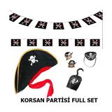 MCM Group Çocuk Korsan Şapkası + Kancası + Göz Bandı + 2 Adet Yüzük + Afiş Seti - Lisinya