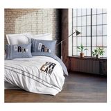 MCM Group Cotton Box Mood Nakışlı Ranforce Çift Kişilik Nevresim Takımı Forever Gri