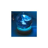 MCM Group Dekoratif Uçan Astronot Tasarımlı Ahşap Altlıklı Işıklı Cam Küre Büyük Boy Cam:8cm Ahşap:2cm - Lisinya