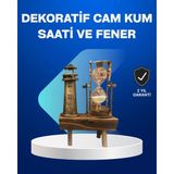 MCM Group Deniz Feneri Tasarımlı Ahşap Kum Saati – Retro Masa Aksesuarı