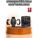 MCM Group Dijital Göstergeli Bluetooth Kulaklık ve Bildirim Görebilen Akıllı Saat Alarm ve Titreşim