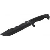 MCM Group F03T Kamp Tırtıklı Testereli Outdoor Pala / Bıçak 39 cm - Kauçuk Saplı - Lisinya