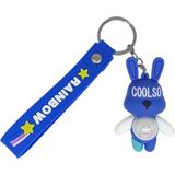 MCM Group Figürlü ve Işıklı Silikon Anahtarlık - Tavşan - Lacivert (Lisinya)