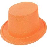 MCM Group Floresan Turuncu Renk Simli Uzun Fötr Melon Şapka 12 cm - Lisinya