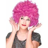 MCM Group Fuşya Renk Kıvırcık Afro Bonus Peruk Saç Parti Peruğu - Lisinya